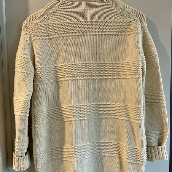 AG Jeans Adriano Goldschmied Women's Button Cardigan Sweater, Cream, Small - Picture 5 of 7